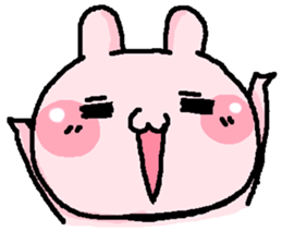 pink rabbit cute sticker #2365167
