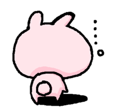 pink rabbit cute sticker #2365170