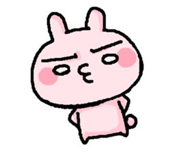 pink rabbit cute sticker #2365172