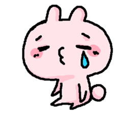pink rabbit cute sticker #2365174