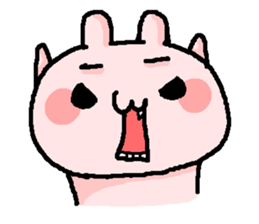 pink rabbit cute sticker #2365178