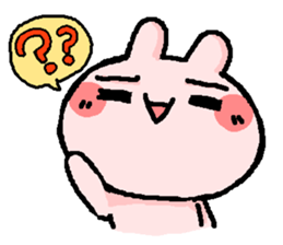 pink rabbit cute sticker #2365179