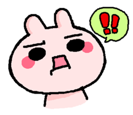 pink rabbit cute sticker #2365180