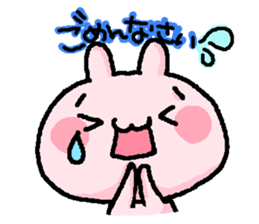 pink rabbit cute sticker #2365181