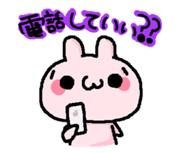 pink rabbit cute sticker #2365184