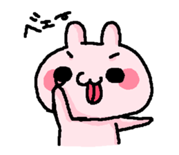 pink rabbit cute sticker #2365186