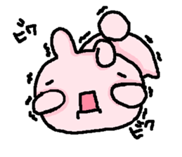 pink rabbit cute sticker #2365188
