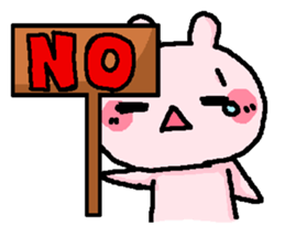 pink rabbit cute sticker #2365189