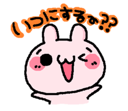 pink rabbit cute sticker #2365192