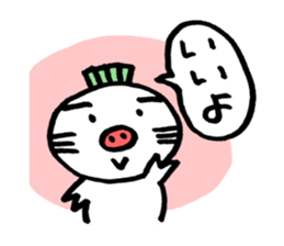 Eggplant dog and turnip pig sticker #2365603