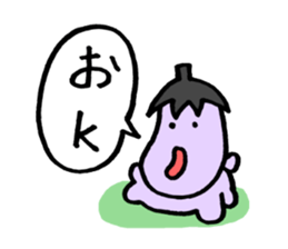 Eggplant dog and turnip pig sticker #2365607