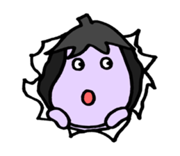 Eggplant dog and turnip pig sticker #2365615