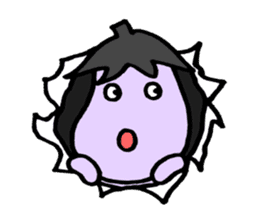 Eggplant dog and turnip pig sticker #2365615