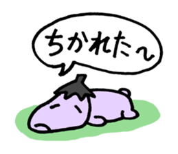 Eggplant dog and turnip pig sticker #2365625