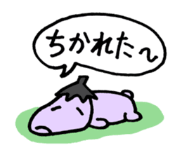 Eggplant dog and turnip pig sticker #2365625