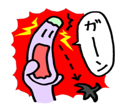 Eggplant dog and turnip pig sticker #2365626