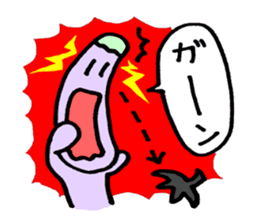 Eggplant dog and turnip pig sticker #2365626