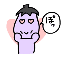 Eggplant dog and turnip pig sticker #2365631