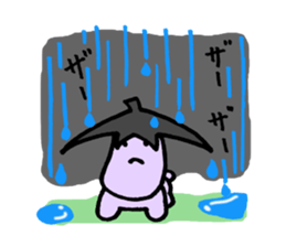 Eggplant dog and turnip pig sticker #2365636