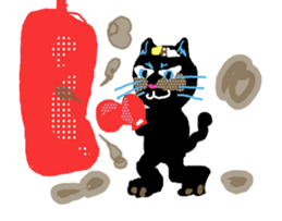 Michelangelo of the black cat sticker #2367665