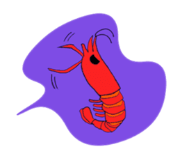 Shrimp sticker sticker #2368121