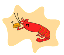 Shrimp sticker sticker #2368123