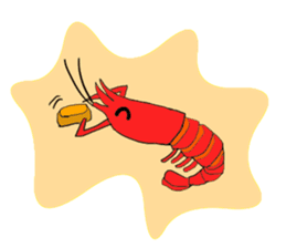 Shrimp sticker sticker #2368123