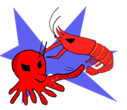 Shrimp sticker sticker #2368124