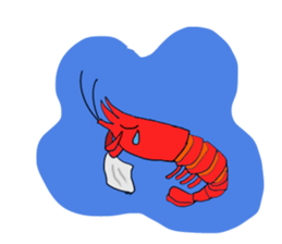 Shrimp sticker sticker #2368127