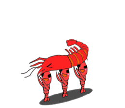 Shrimp sticker sticker #2368146
