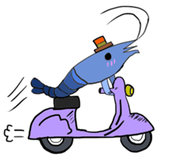 Shrimp sticker sticker #2368150