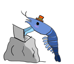 Shrimp sticker sticker #2368153