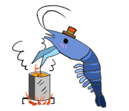 Shrimp sticker sticker #2368155