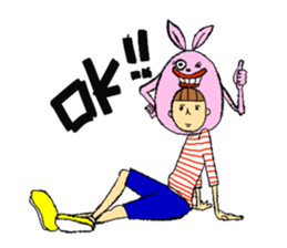 Rabbit head sticker sticker #2370136