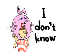 Rabbit head sticker sticker #2370144