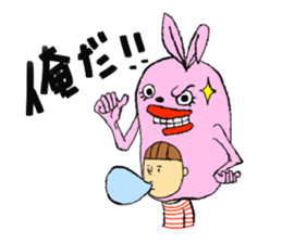 Rabbit head sticker sticker #2370145