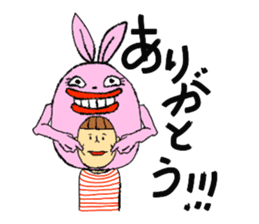 Rabbit head sticker sticker #2370146