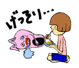 Rabbit head sticker sticker #2370150