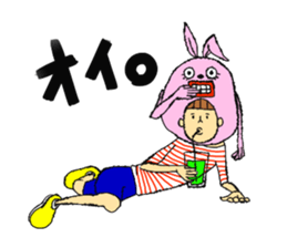 Rabbit head sticker sticker #2370151