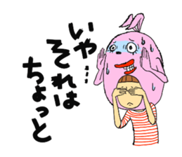 Rabbit head sticker sticker #2370152