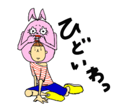 Rabbit head sticker sticker #2370154