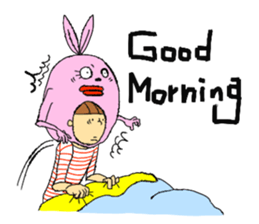 Rabbit head sticker sticker #2370158