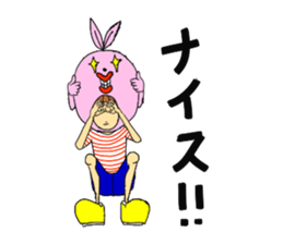 Rabbit head sticker sticker #2370165