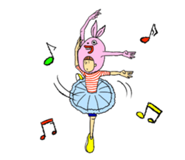 Rabbit head sticker sticker #2370167