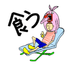 Rabbit head sticker sticker #2370171