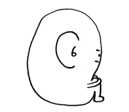 White thing in a hall sticker #2371073