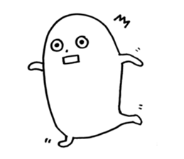 White thing in a hall sticker #2371078