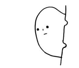 White thing in a hall sticker #2371079