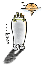 Daikon Ashi-san(fat legged girl) sticker #2371253