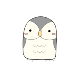 Hooty - the cute owl - grey color set sticker #2371656